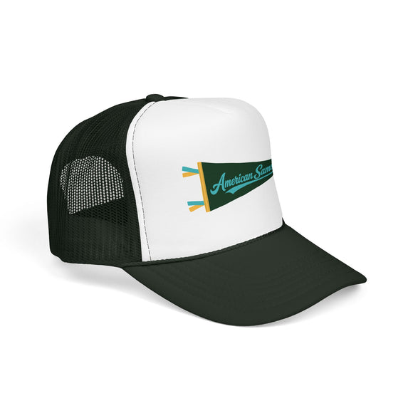 American Samoa National Park Pennant Trucker Hat — Vintage Foam Mesh Cap