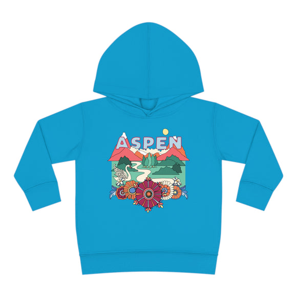 Aspen, Colorado Toddler Hoodie - Boho Mountain Unisex Aspen Toddler Sweatshirt