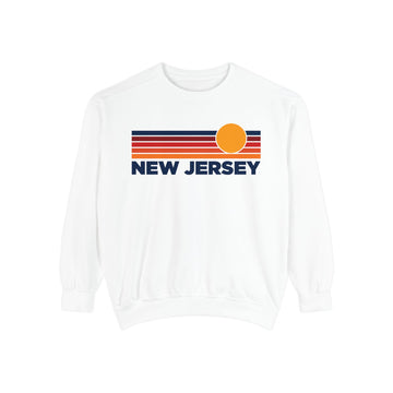 New Jersey Sunset Stripes Sweatshirt | Comfort Colors - 100% Cotton - 0