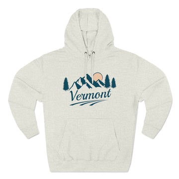 Buy oatmeal-heather Premium Vermont Hoodie - Retro Unisex Sweatshirt