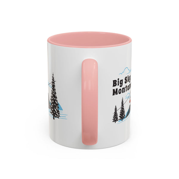 Big Sky, Montana Retro Snow Skiing Mountain 11 oz Mug, Ski Lodge Decor Coffee Cup, Mountain Gondola  Lover Gift, Retro Skiing Mug