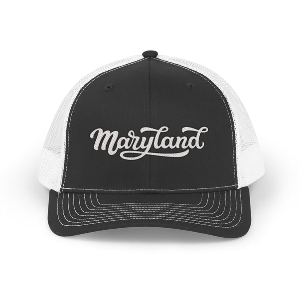 Maryland Snapback Trucker Cap - Embroidered Maryland Hat