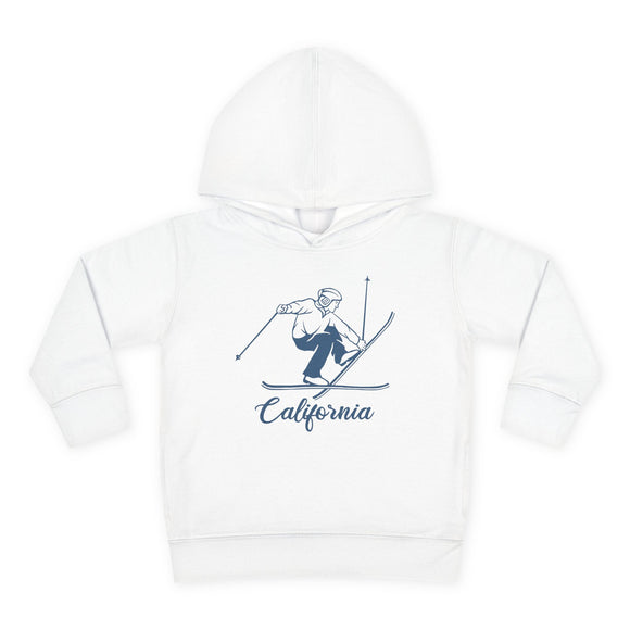 California Toddler Hoodie - Unisex Vintage Skiing California Sweatshirt