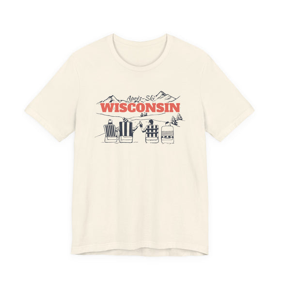 Wisconsin Après-ski T-Shirt - Vintage Mountain Graphic Tee