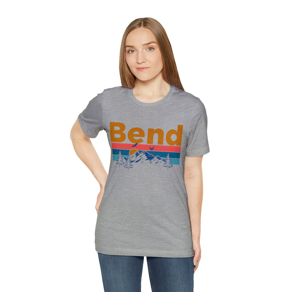 Bend, Oregon Shirt - Mountain Sunset Unisex Bend T-Shirt