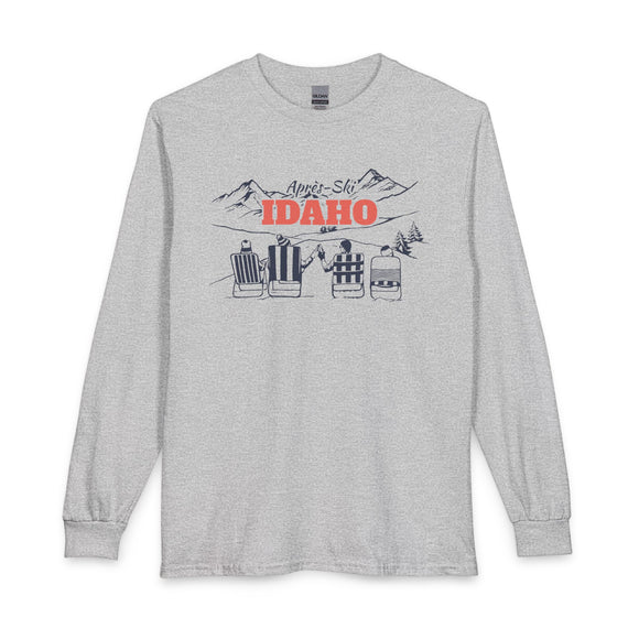 Idaho Après-ski Long Sleeve Shirt - Mountain Retro Skiing