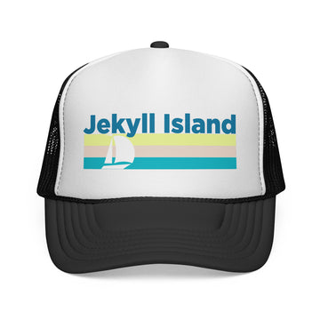 Jekyll Island Retro Sailboat Trucker Hat