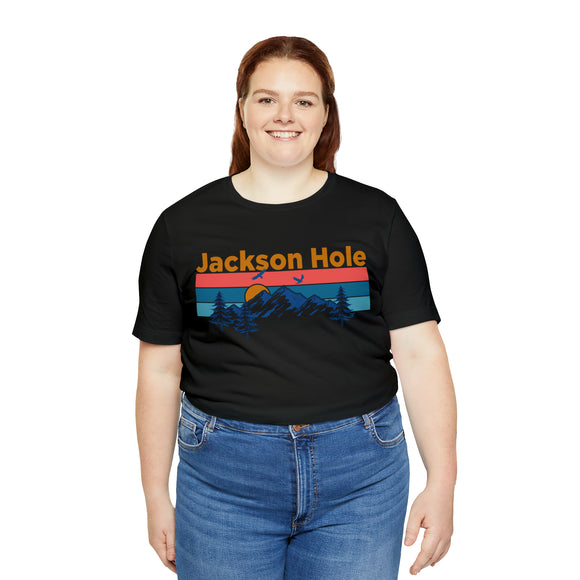 Jackson Hole, Wyoming Shirt - Mountain Sunset Unisex Jackson Hole T-Shirt