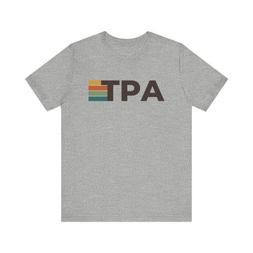 Buy athletic-heather Tampa, Florida tee - TPA t shirt retro stripes