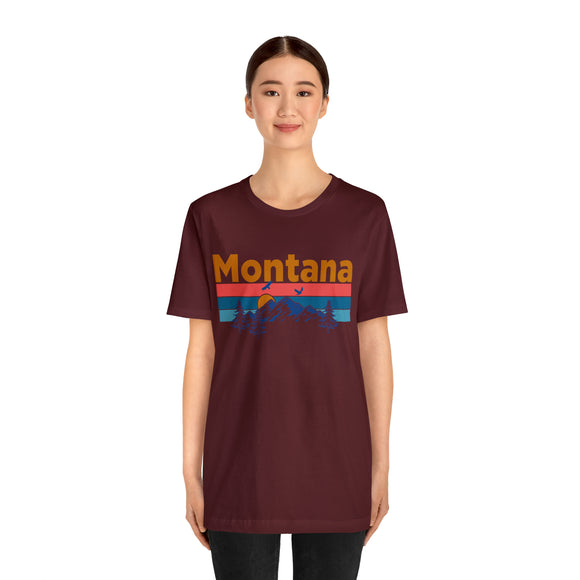 Montana T-Shirt - Mountain Sunset Unisex Montana Shirt