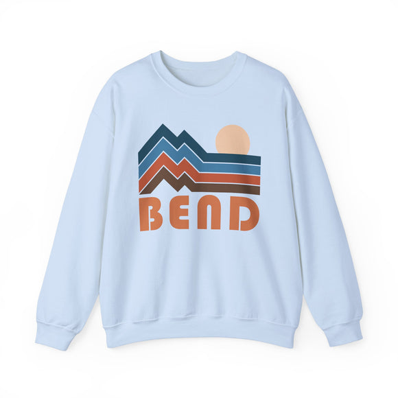 Bend, Oregon Sweatshirt Retro Mountains, Bend Unisex Graphic Crewneck