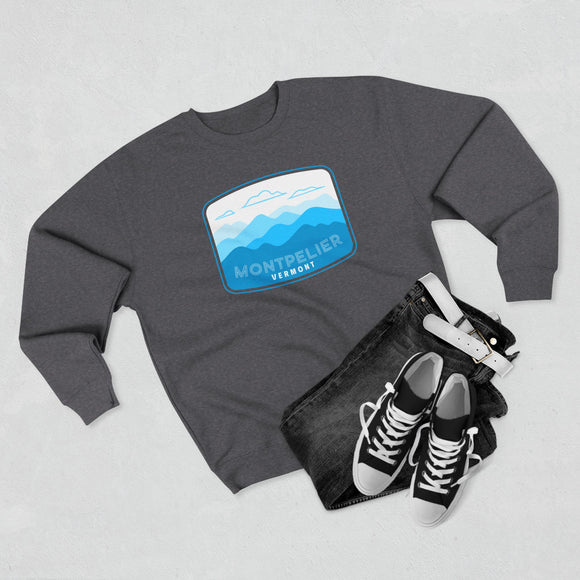 Premium Montpelier, Vermont Sweatshirt Unisex Crewneck, Premium Sweatshirt, Crewneck Jumper, Ski Resort Apparel