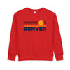 Denver, Colorado Toddler Sweatshirt - Retro Sun Denver Toddler Crewneck Sweatshirt