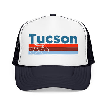 Buy navy-white-navy Tucson, Arizona Trucker Hat - Foam Tucson Bike Cap