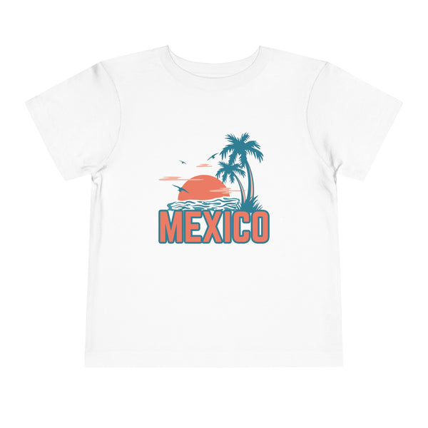 Mexico Toddler T-Shirt - Retro Palm Tree Unisex Toddler Mexico Shirt