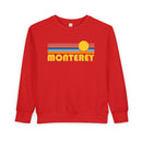Monterey, California Toddler Sweatshirt - Retro Sun Monterey Toddler Crewneck Sweatshirt-6