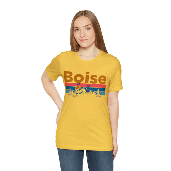 Boise, Idaho Shirt - Mountain Sunset Unisex Boise T-Shirt