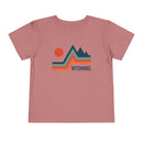 Wyoming Toddler T-Shirt - Retro Palm Tree Unisex Toddler Wyoming Shirt-1