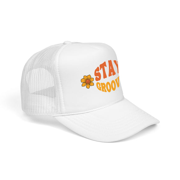 Stay Groovy Trucker Hat Boho