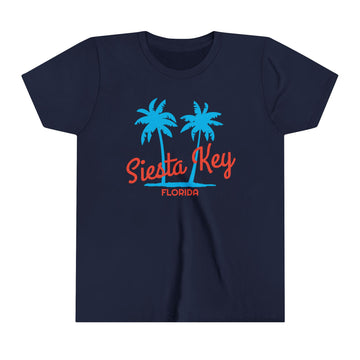 Siesta Key, Florida Youth Shirt - Retro Palm Tree Siesta Key Kid's T-Shirt