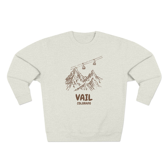 Premium Vail, Colorado Gondola Ski Mountain Sweatshirt