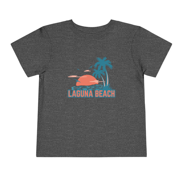 Laguna Beach, California Toddler T-Shirt - Retro Palm Tree Toddler Laguna Beach Shirt