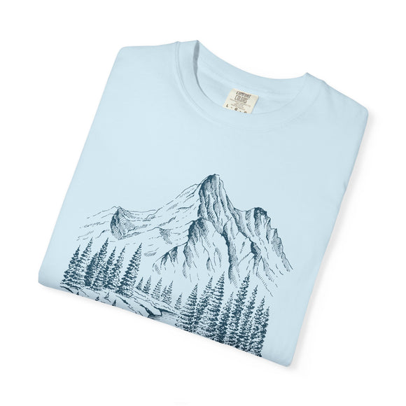 Bend, Oregon Graphic Tee - Mountain Illustration Bend T Shirt