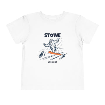 Stowe, Vermont Yeti Snowboard Toddler Tee - 0