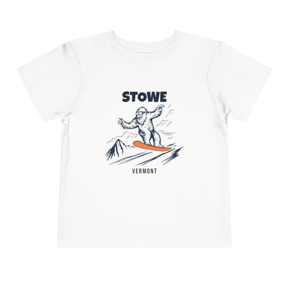 Stowe, Vermont Yeti Snowboard Toddler Tee