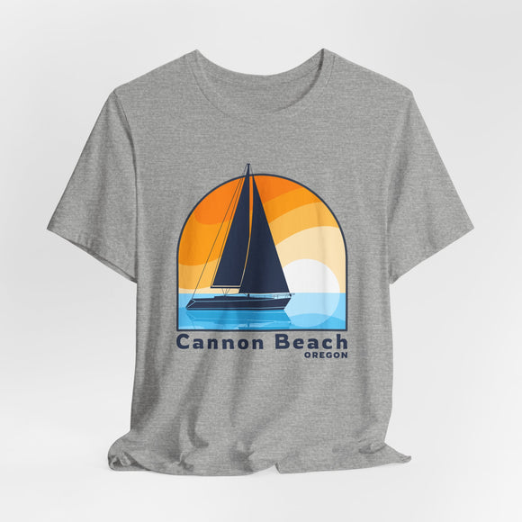 Cannon Beach, Oregon T Shirt - Sailboat Tee