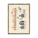 Pennsylvania Ski Town Throw Blanket | Mountain Woven Blanket-3
