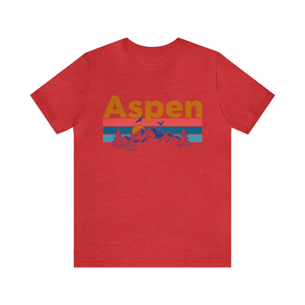 Aspen, Colorado Shirt - Mountain Sunset Unisex Aspen T-Shirt