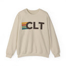 Charlotte, North Carolina CLT Retro Stripe Sweatshirt-2