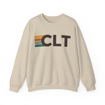 Charlotte, North Carolina CLT Retro Stripe Sweatshirt - 0