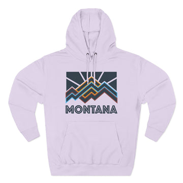 Buy lilac Montana Hoodie - Retro Mountain Unisex Sweatshirt