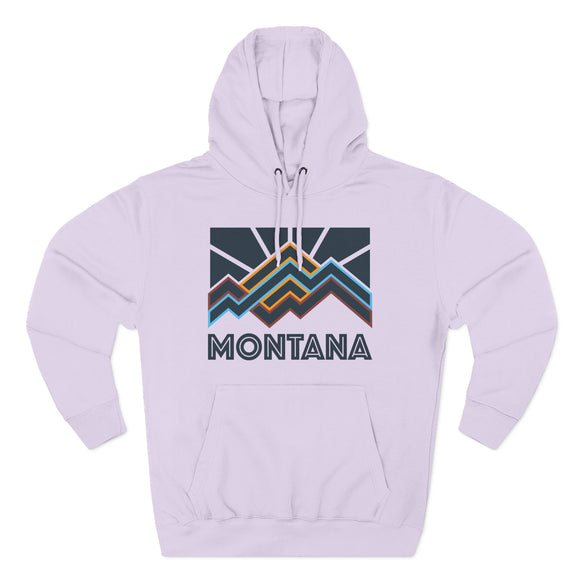 Montana Hoodie - Retro Mountain Unisex Sweatshirt