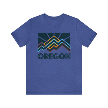 Buy heather-true-royal Oregon T-Shirt - Retro Unisex Oregon Shirt