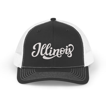 Illinois Snapback Trucker Cap - Embroidered Illinois Hat - 0