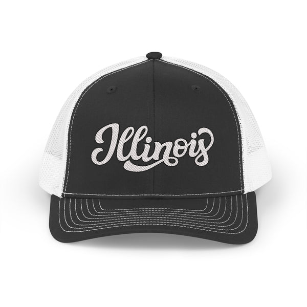 Illinois Snapback Trucker Cap - Embroidered Illinois Hat