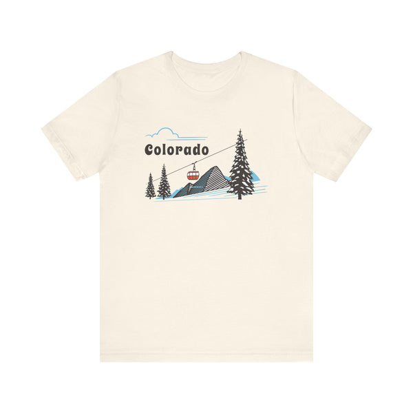 Colorado T-Shirt Retro - Adult Unisex Ski Mountain Gondola Colorado T Shirt