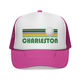 Buy pink Charleston, South Carolina Retro Golf Trucker Hat