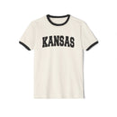 Kansas Cotton Ringer Graphic Tee - Unisex Kansas T Shirt, Vintage Style Tee, Men's/Women's Tee-2