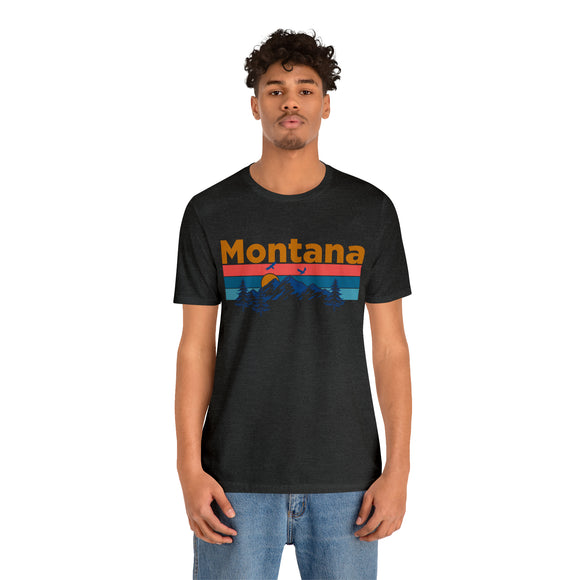 Montana T-Shirt - Mountain Sunset Unisex Montana Shirt