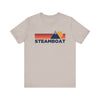 Retro Steamboat, Colorado T-shirt, Mountain Tee, Vintage Steamboat Unisex Jersey Shirt, Outdoor Hiking Apparel