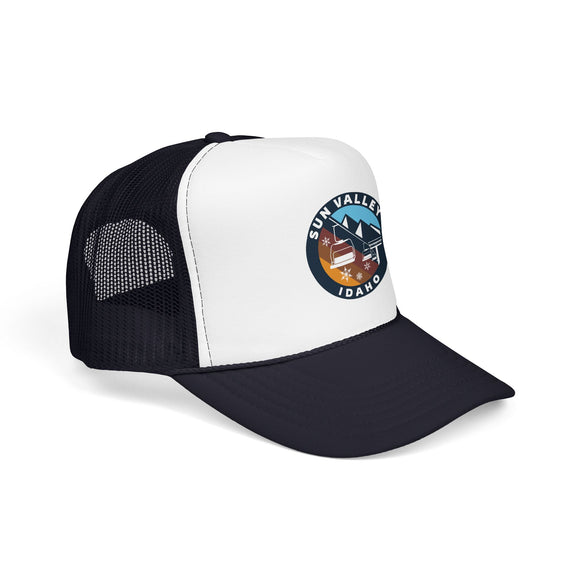 Sun Valley, Idaho Retro Ski Lift Mountain Foam Trucker Hat