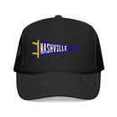 Nashville, Tennessee Pennant Trucker Hat — Retro Flag Foam Cap-2