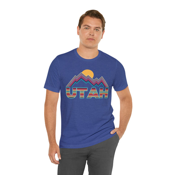 Utah T Shirt Retro Mountain - Unisex Utah Shirt