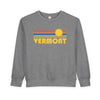 Vermont Toddler Sweatshirt - Retro Sun Vermont Toddler Crewneck Sweatshirt