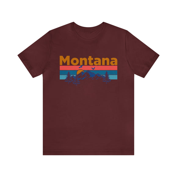 Montana T-Shirt - Mountain Sunset Unisex Montana Shirt