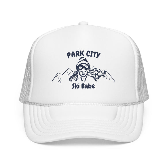 Park City, Utah Ski Babe Trucker Hat — Foam Mesh Cap